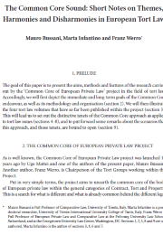 The Common Core Sound. Short Notes on Themes, Harmonies and Disharmonies of European Tort Law